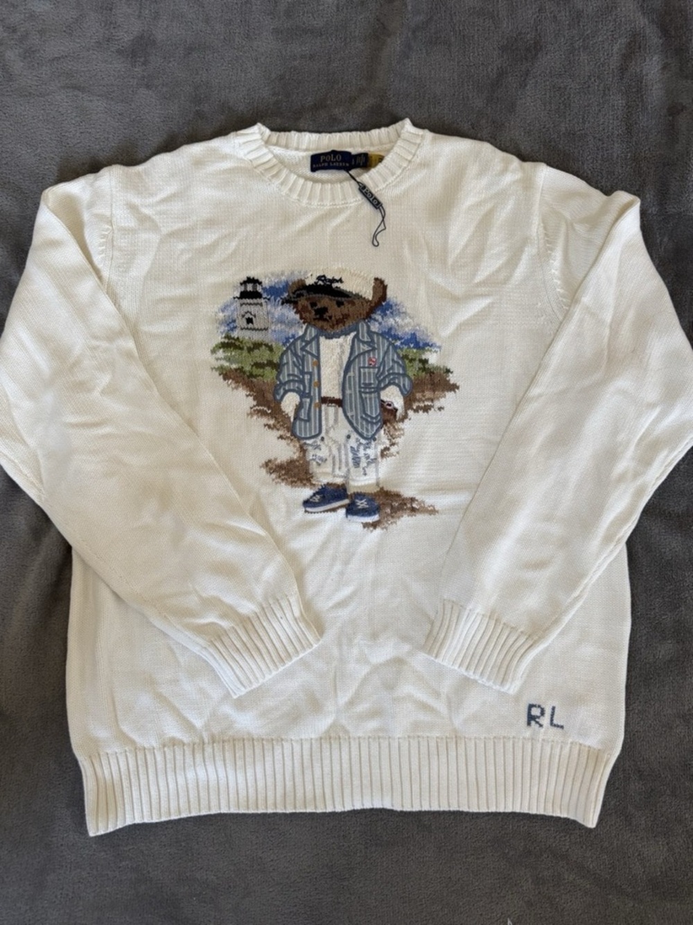 RARE Polo by Ralph Lauren Men's Lighthouse Sweater Large